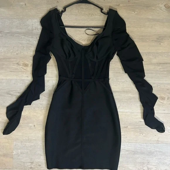 Fashion Nova | Dresses | Black Mesh Corset Dress Fashion Nova | Poshmark